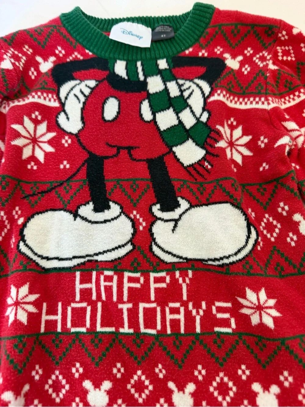 4T Top Bundle – Smocked by Stellybelly & Disney Mickey Holiday Sweater – EUC